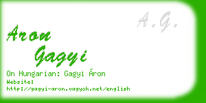 aron gagyi business card