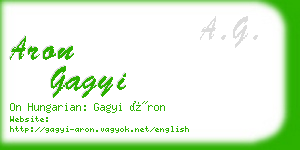 aron gagyi business card